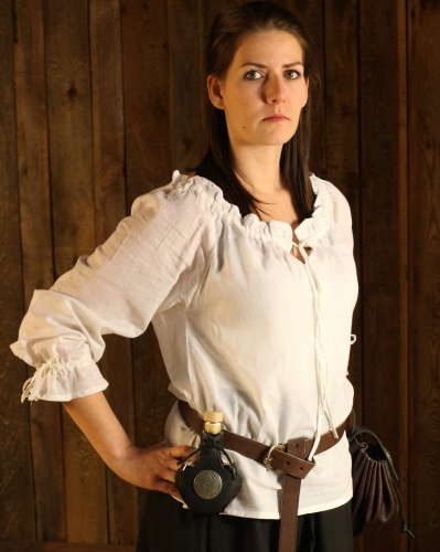 LEONARDO CARBONE Mittelalterbluse, Piratenbluse - Gre: S - Farbe: wei