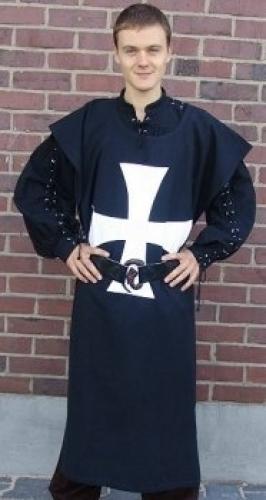 LEONARDO CARBONE Waffenrock der Templer - Gr��e: Einheitsgr��e - Farbe: schwarz/wei�