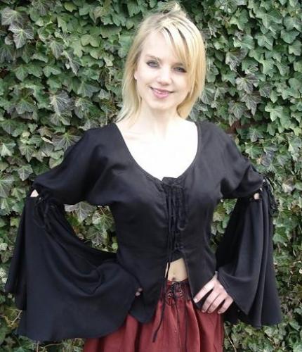 LEONARDO CARBONE Bluse Carmen - Farbe: schwarz - Gr��e: S