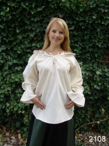 LEONARDO CARBONE Mittelalterbluse Carmen - Gr��e: XL - Farbe: natur