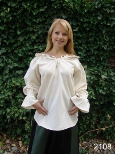 LEONARDO CARBONE Mittelalterbluse Carmen - Farbe: natur - Gr��e: XXXL