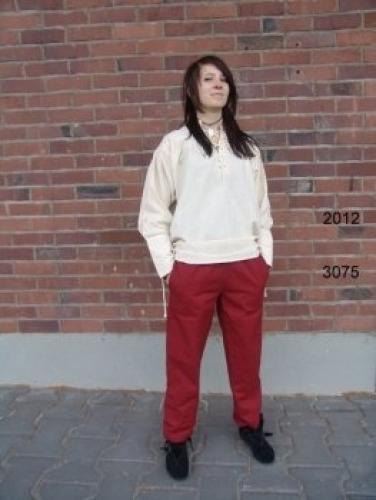 LEONARDO CARBONE Mittelalter-Hose mit Gummizug - Farbe: weinrot - Gr��e: S