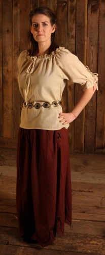 LEONARDO CARBONE Mittelalterrock - Gr��e: S/M - Farbe: weinrot