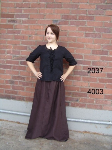 LEONARDO CARBONE Mittelalterlicher Rock - Gr��e: S/M - Farbe: dunkelbraun