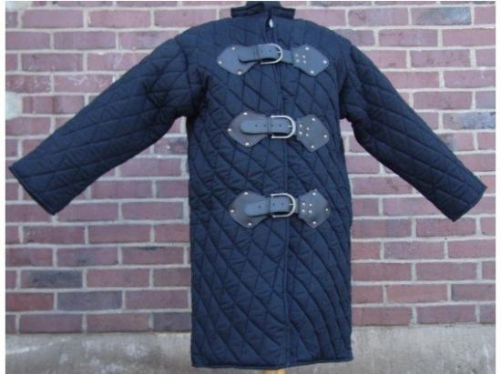 LEONARDO CARBONE Gambeson mit drei Schnallen - Farbe: schwarz - Gr��e: XXXL