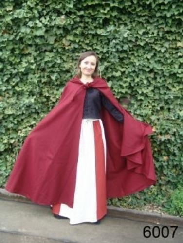 LEONARDO CARBONE Umhang aus Wolle - Farbe: weinrot - Gr��e: Einheitsgr��e