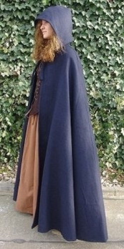 LEONARDO CARBONE Umhang aus Wolle - Farbe: dunkelblau - Gr��e: Einheitsgr��e