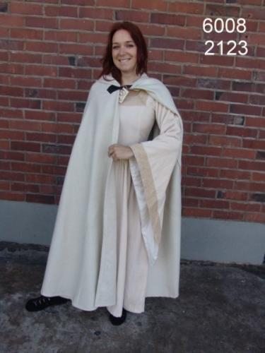 LEONARDO CARBONE Umhang aus Wolle mit Metallschlie�e - Gr��e: Einheitsgr��e - Farbe: natur