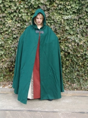 LEONARDO CARBONE Umhang aus Wolle mit Metallschlie�e - Farbe: gr�n - Gr��e: Einheitsgr��e