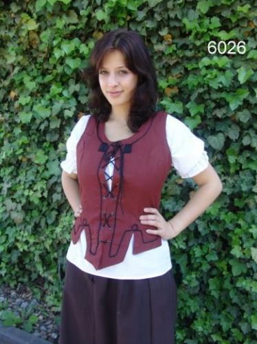 LEONARDO CARBONE Miederweste Baumwolle - Farbe: weinrot - Gr��e: S