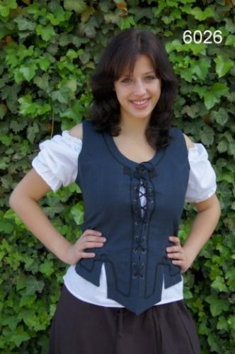 LEONARDO CARBONE Miederweste Baumwolle - Farbe: dunkelblau - Gr��e: S