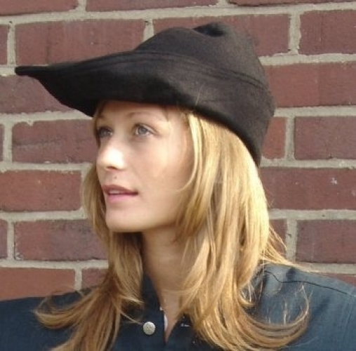 LEONARDO CARBONE Robin Hood Hut aus Leder - Gr��e: Einheitsgr��e - Farbe: dunkelbraun