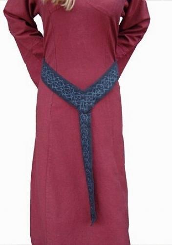 LEONARDO CARBONE Stoffg�rtel mit Stickerei - Gr��e: S/M - Farbe: dunkelblau