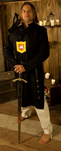 LEONARDO CARBONE Leinen-Waffenrock mit Stickerei