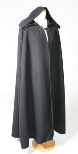 LARP FASHION CAPES Woll-Umhang in berlnge - Farbe: schwarz - Lnge: 160cm