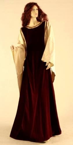 LARP FASHION KLEIDER Hllenfensterkleid Baumwollsamt - Farbe: dunkelblau - Gre: XL