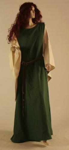 LARP FASHION KLEIDER H�llenfensterkleid Leinen - Gr��e: M - Farbe: dunkelbraun