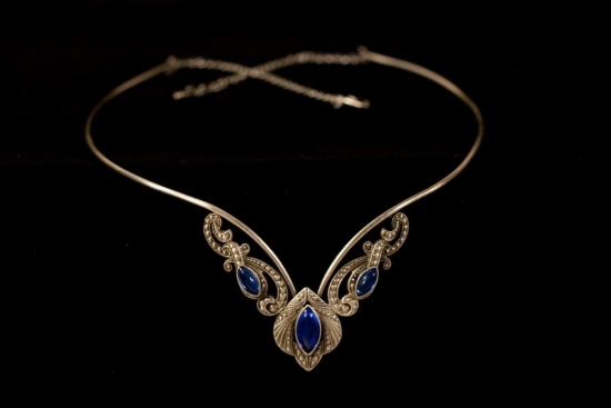 LAZELL HISTORIC Tiara Gttin der Erhabenheit - Farbe: dunkelblau