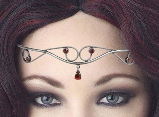 LAZELL HISTORIC Tiara Elbenbgen - Farbe: weinrot