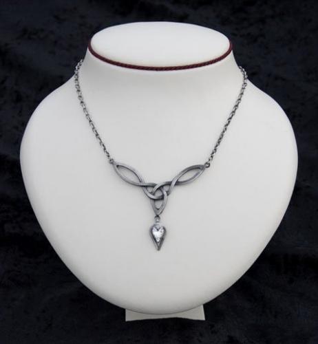 LAZELL HISTORIC Halskette Keltisches Herz - Farbe: dunkelblau