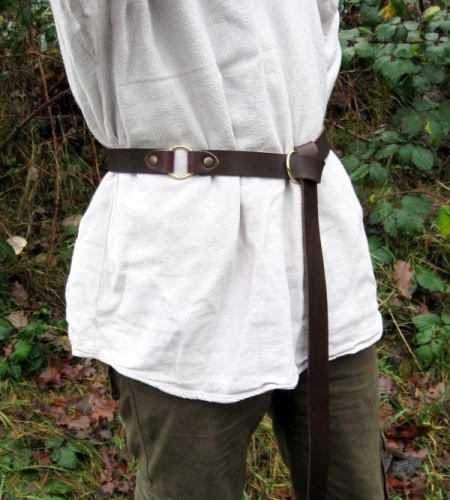 PERA PERIS Mittelalter Ringgrtel lang, 4cm - Farbe: dunkelbraun