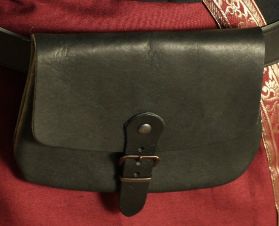 NECESSARY EVIL Mittelalterliche Grteltasche klein - Farbe: schwarz