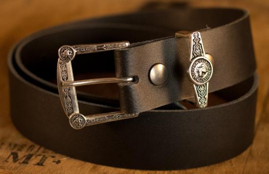 PERA PERIS G�rtel Tempelritter 4cm - Gr��e: S/M - Farbe: schwarz