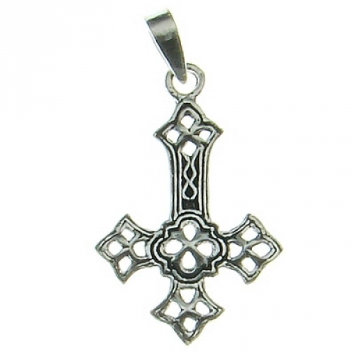 MEGALITH Silberanhnger Kreuz gedreht