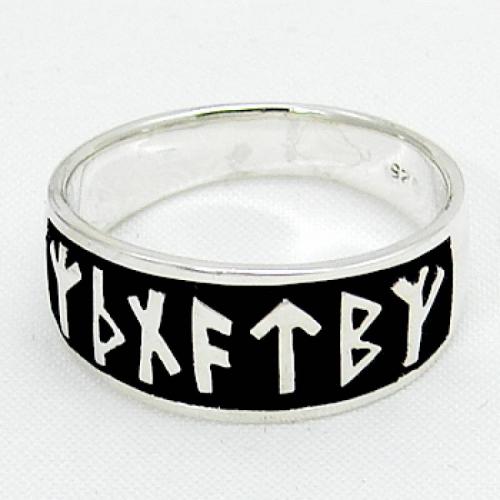 MEGALITH Silberring Runenring - Ringgr��e: 60