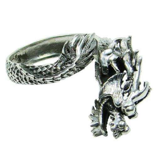 MEGALITH Silberring Drache - Ringgre: 68