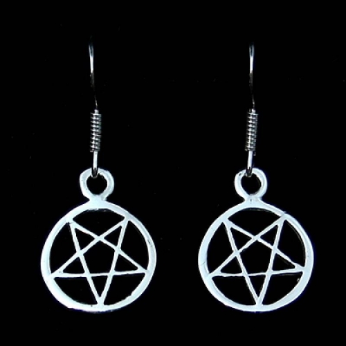 MEGALITH Silber Ohrhnger Pentagramm