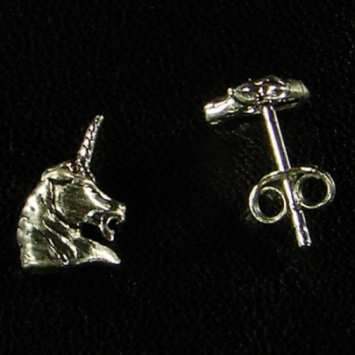 MEGALITH Silber Ohrstecker Einhorn