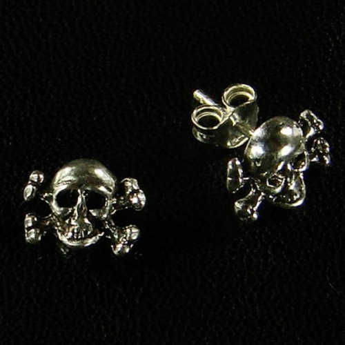 MEGALITH Silber Ohrstecker Totenkopf