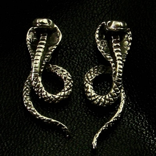 MEGALITH Silber Ohrstecker Cobra