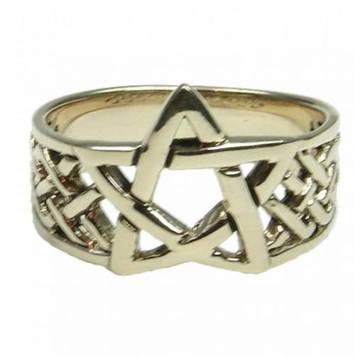 MEGALITH Bronzering keltisches Pentagramm - Ringgr��e: 60