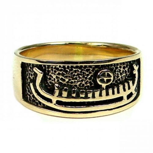 MEGALITH Bronzering Wikingerschiff - Ringgre: 54