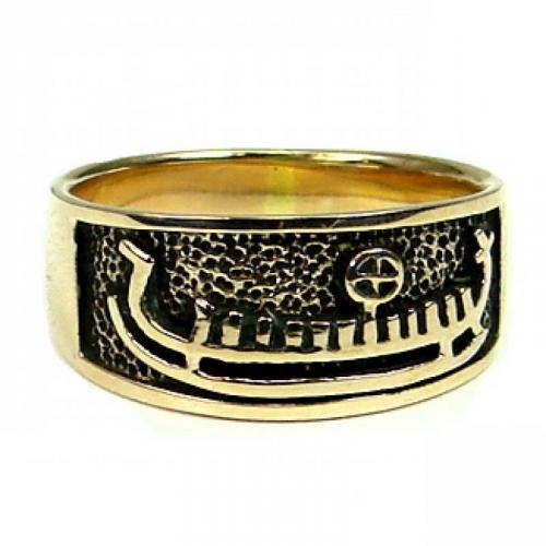 MEGALITH Bronzering Wikingerschiff - Ringgre: 68
