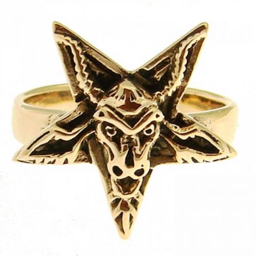 MEGALITH Bronzering Baphomet - Ringgr��e: 70