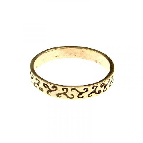 MEGALITH Bronzering Triskelen schmal - Ringgre: 72