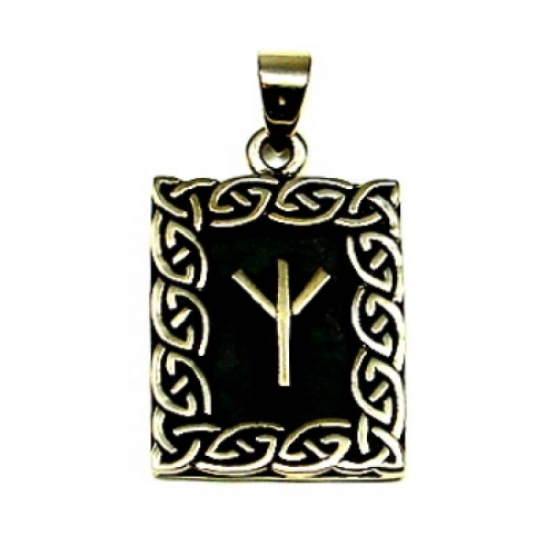 MEGALITH Bronzeanh�nger Algiz