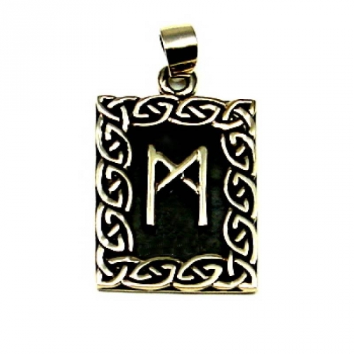 MEGALITH Bronzeanhnger Mannaz