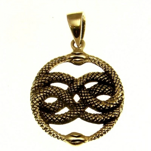MEGALITH Bronzeanh�nger Schlangenamulett Auryn