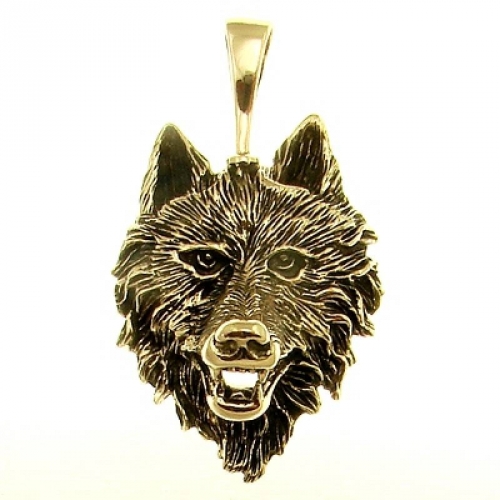MEGALITH Bronzeanhnger Wolf