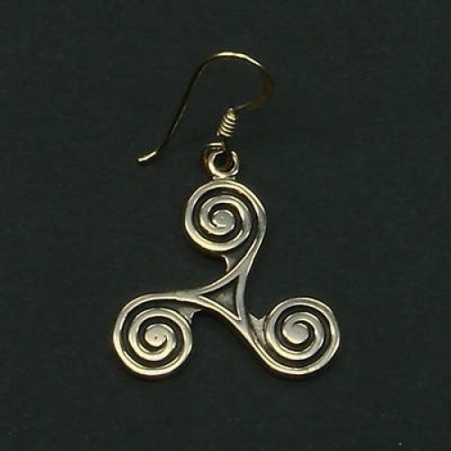 MEGALITH Bronze-Ohrh�nger Triskele