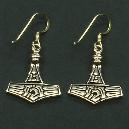 MEGALITH Bronze-Ohrh�nger Thorshammer