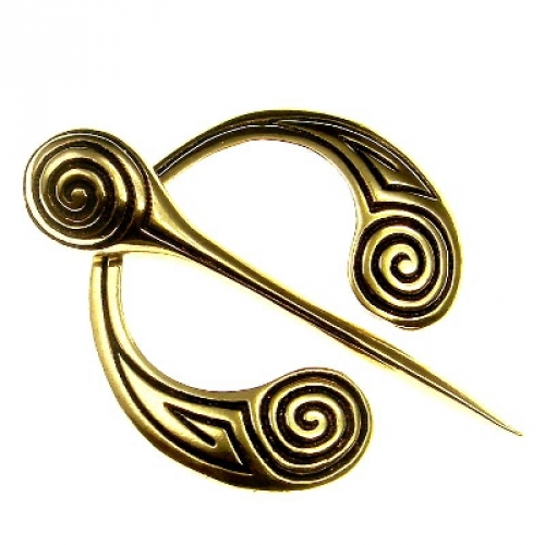 MEGALITH Bronze Fibel Spiralen