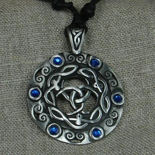 MEGALITH Zinnanhnger keltisch - Farbe: dunkelblau