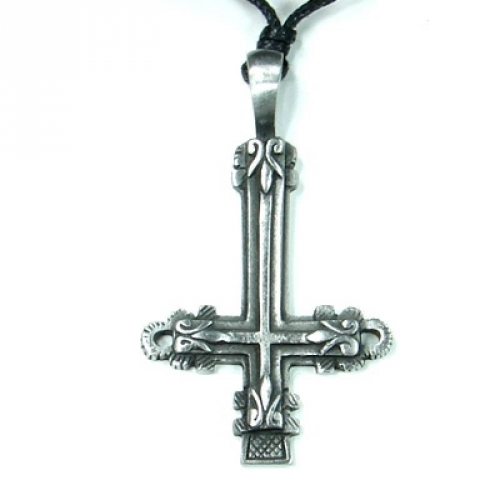 MEGALITH Zinnanh�nger Kreuz Spitze unten