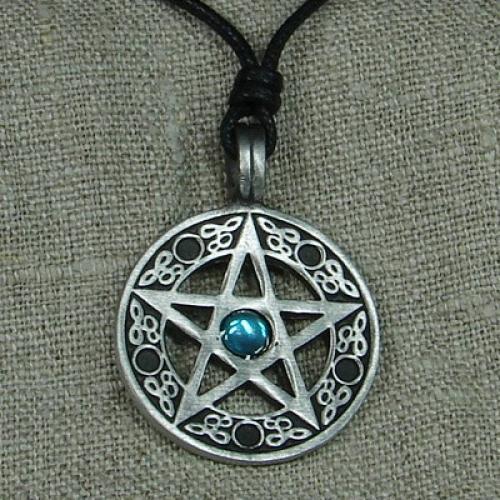 MEGALITH Zinnanh�nger Pentagramm - Farbe: dunkelblau