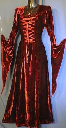 IMEX-MODEN Samtkleid mit Fledermausrmel - Farbe: weinrot - Gre: S